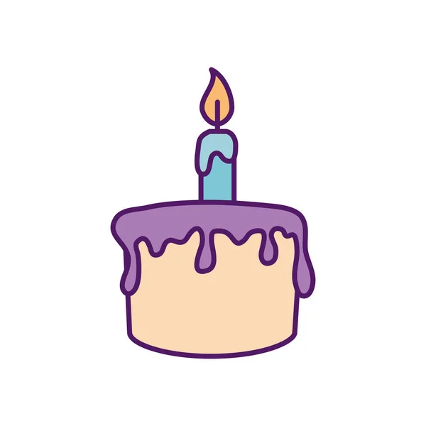 Boldog születésnapot torta vektor tervezés — Stock Vector