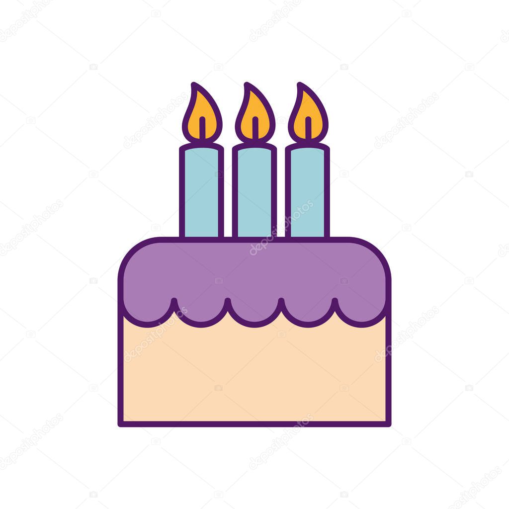 Happy birthday cake vector design