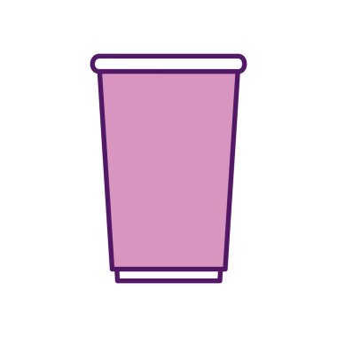 İzole edilmiş parti pembe kupa vektör tasarımı