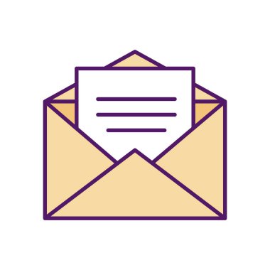 İzole edilmiş zarf ileti vektör tasarımı