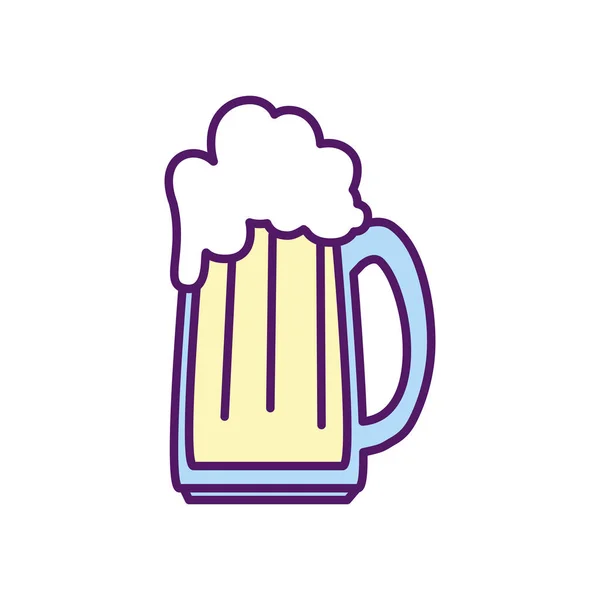 Verre isolé de conception vectorielle de bière — Image vectorielle