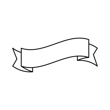 Zarif kurdele dekorasyonu izole edilmiş simge