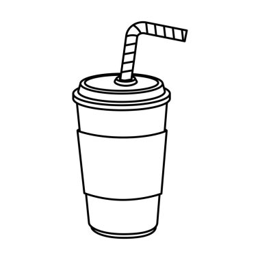 Lezzetli soda fast food ikonu