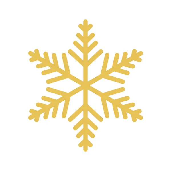Copo de nieve decoración de Navidad icono aislado — Vector de stock