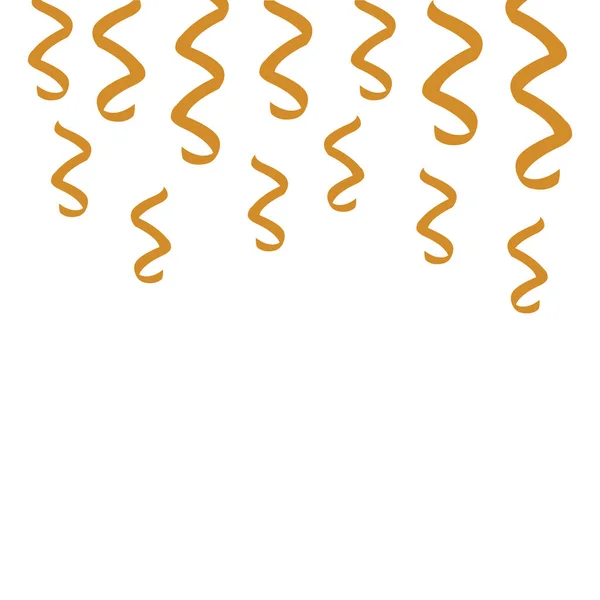 Ensemble de confettis de fête or icône isolée — Image vectorielle