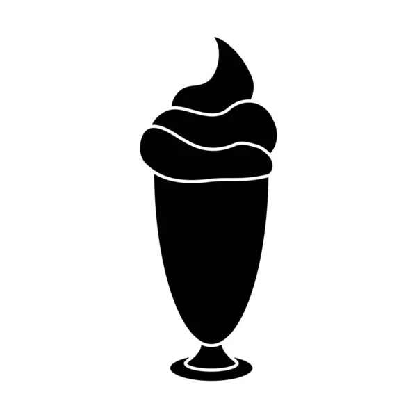 Läcker milkshake dryck isolerad ikon — Stock vektor