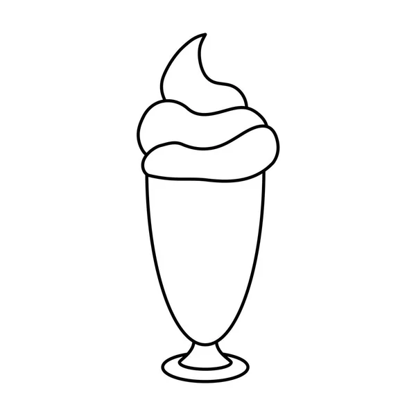 Heerlijke milkshake drank geïsoleerd icoon — Stockvector