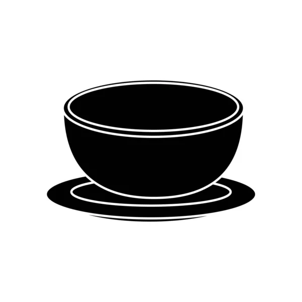 Bowl dish kitchen isolated icon — Stock Vector