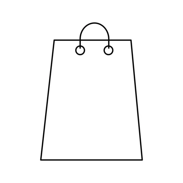 Силуэт торговой сумки на белом фоне — стоковый вектор