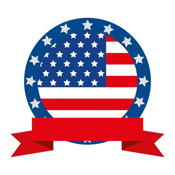 Isolé Etats-Unis sceau conception vectorielle timbre — Image vectorielle