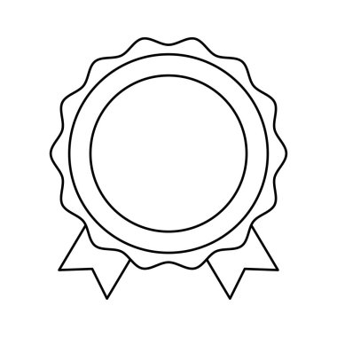 İzole mühür damgası ve kurdele vektör tasarımı