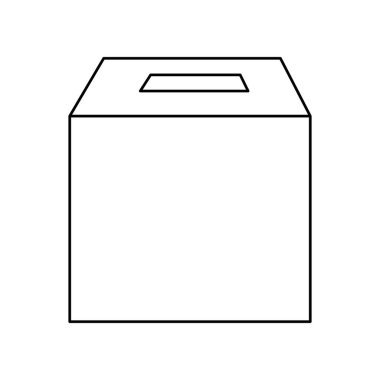 İzole edilmiş oy kutusu vektör tasarımı