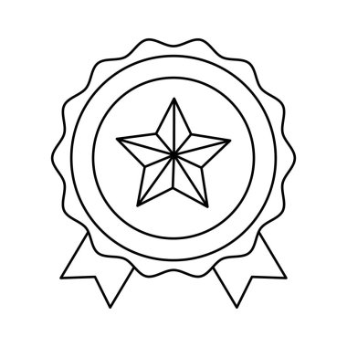 Mühür pul vektör tasarımının içinde izole yıldız şekli