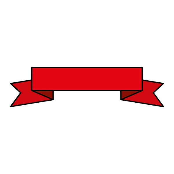Isolato disegno vettoriale icona nastro rosso — Vettoriale Stock