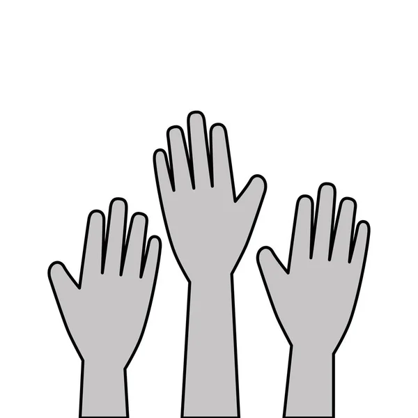 Μεμονωμένο σήμα με διανυσματικό σχεδιασμό χεριών — Διανυσματικό Αρχείο
