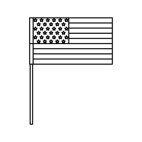 Isolé Etats-Unis drapeau vecteur conception — Image vectorielle