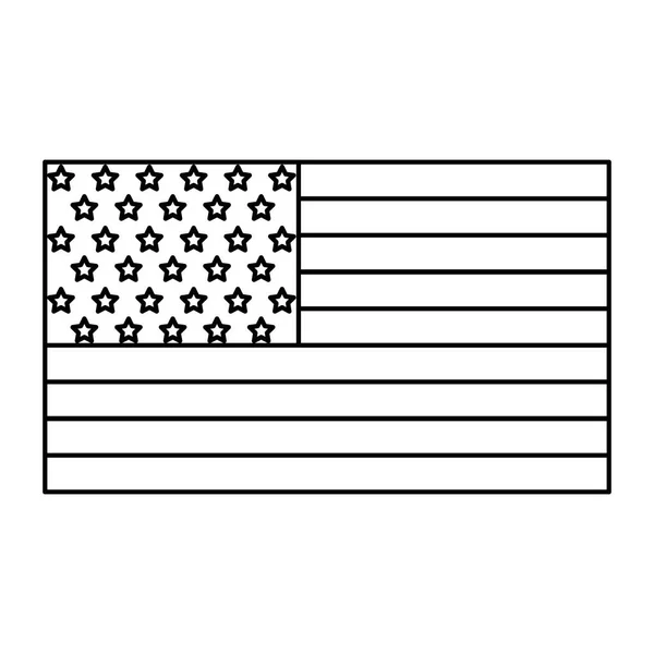 Isolé Etats-Unis drapeau vecteur conception — Image vectorielle