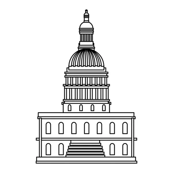 Isolated usa capitol vector design — 스톡 벡터