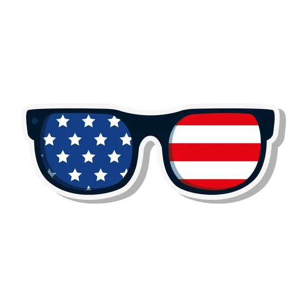 Isolated usa glasses vector design — 스톡 벡터