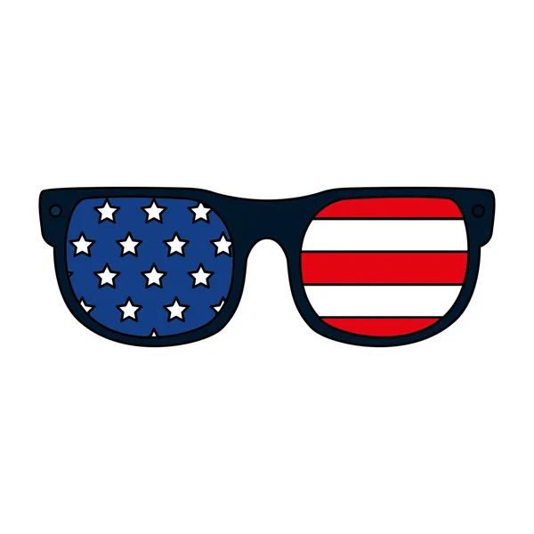 Isolated usa glasses vector design — Stock Vector