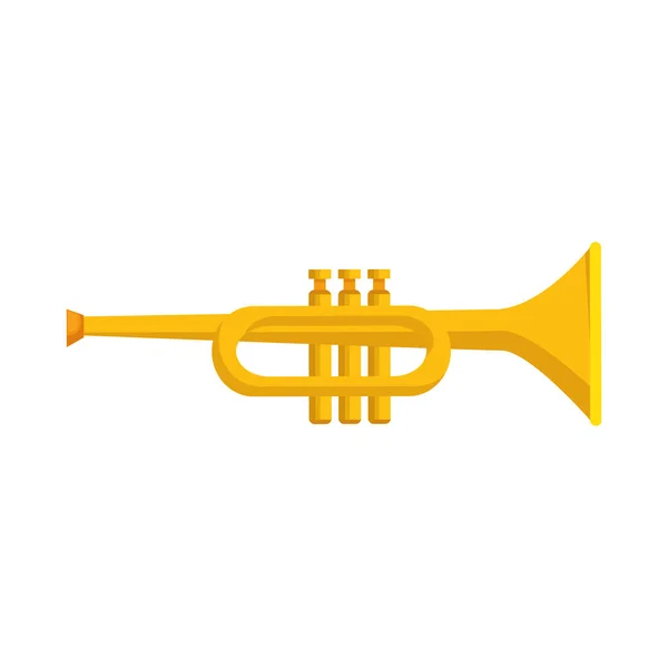 Design de vetor de instrumento de trompete isolado — Vetor de Stock