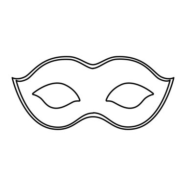 İzole edilmiş Mardi Gras maske vektör tasarımı