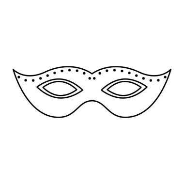 İzole edilmiş Mardi Gras maske vektör tasarımı