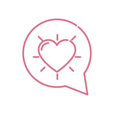 Kabarcık vektör tasarımında izole kalp