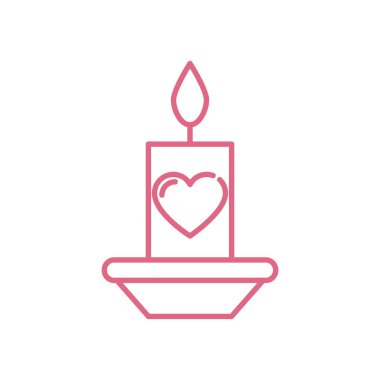 Isolated candle with heart vector design