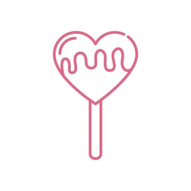 İzole kalp şekeri vektör tasarımı