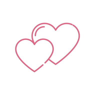 İzole kalp simgeleri vektör tasarımı