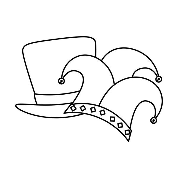 Isolated mardi gras hats vector design — Stok Vektör