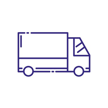 İzole dağıtım kamyonu vektör tasarımı