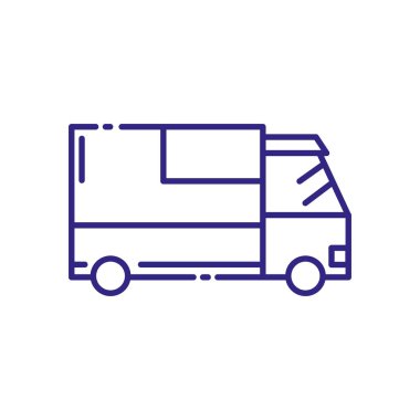 İzole dağıtım kamyonu vektör tasarımı