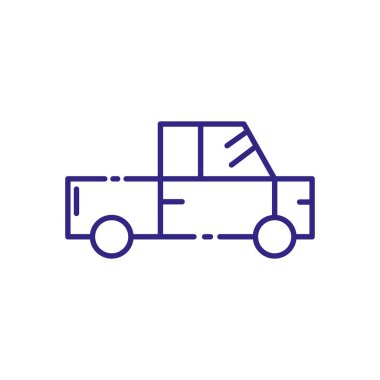 Isolated pickup car vehicle vector design