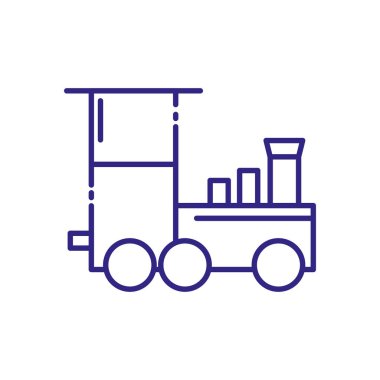 İzole tren aracı vektör tasarımı