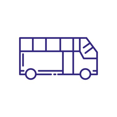 İzole edilmiş otobüs aracı vektör tasarımı