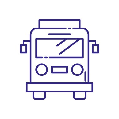 İzole edilmiş otobüs aracı vektör tasarımı