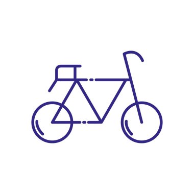 İzole edilmiş bisiklet simgesi vektör tasarımı