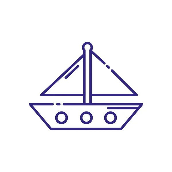 Isolado projeto vetor ícone veleiro — Vetor de Stock