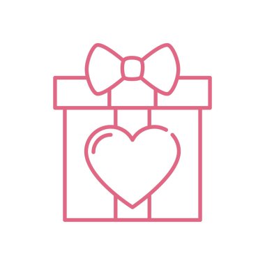 Armağan vektör tasarımının içindeki izole kalp