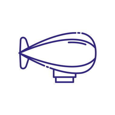 Isolated zeppelin vehicle vector design