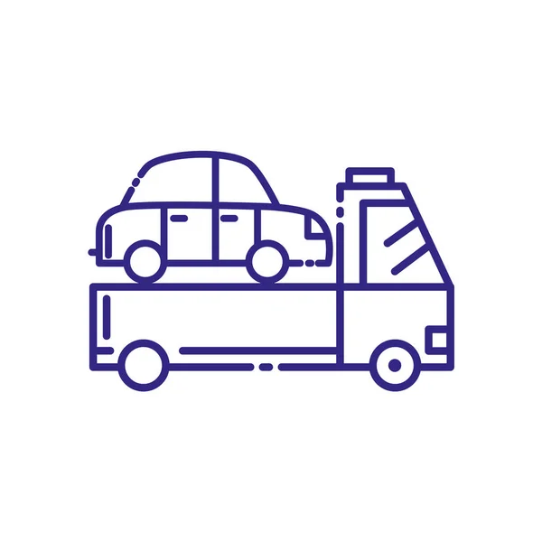 Auto isolata su camion veicolo vettoriale di progettazione — Vettoriale Stock