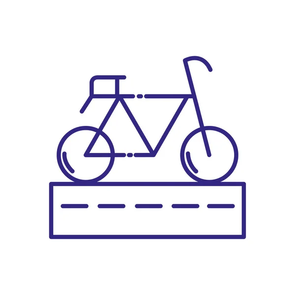 Isolated bike and street vector design — 스톡 벡터