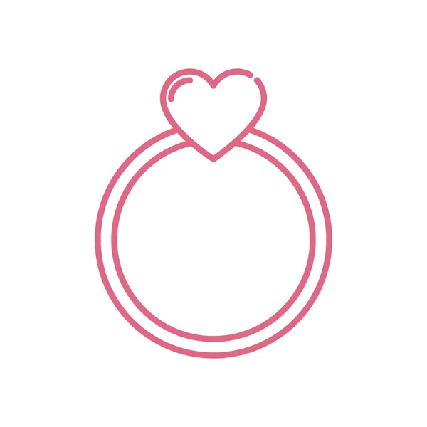 Isolated heart ring vector design — Διανυσματικό Αρχείο