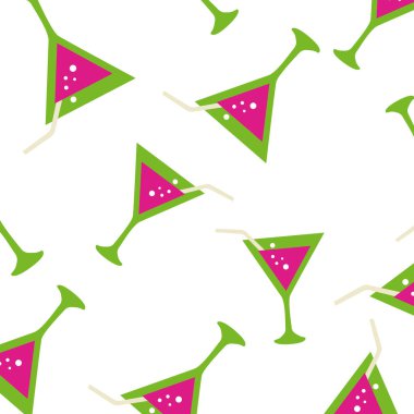 Isolated alcohol cocktails background vector design