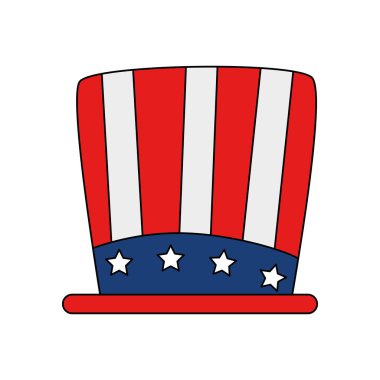 İzole edilmiş ABD şapka vektör tasarımı