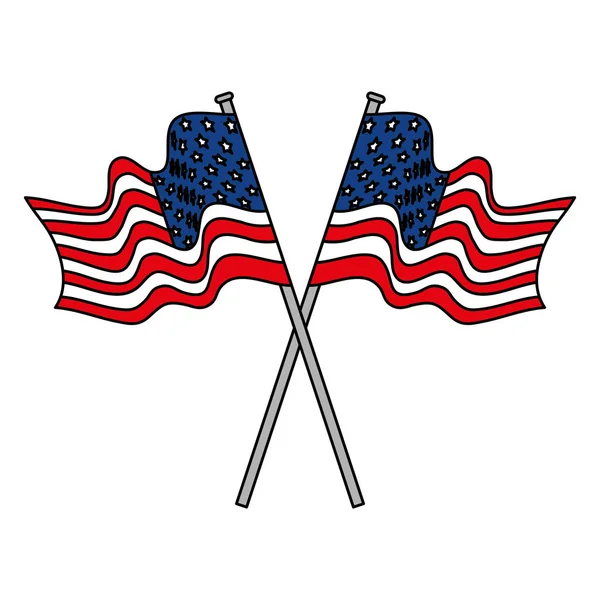Ізольовані прапори США Векторний дизайн — стоковий вектор