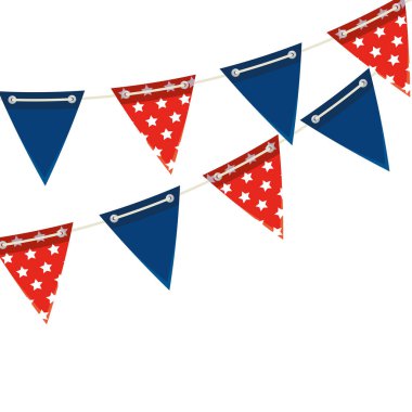 İzole edilmiş ABD flaması vektör tasarımı