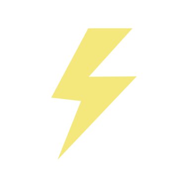 gök gürültüsü ışını gücü izole edilmiş simge